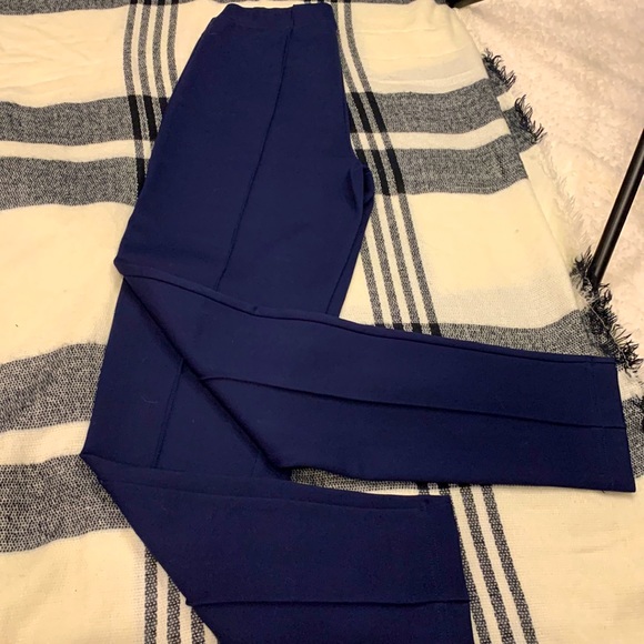 LILLY PULITZER Travel Pant Stretch Ponte Pintuck Leggings Midnight Navy Size M - Picture 3 of 8